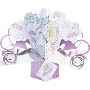 Hot Air Balloon 3D Pop Up Birthday Card