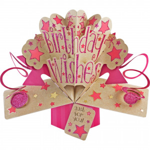 Birthday Wishes 3D Pop Up Card