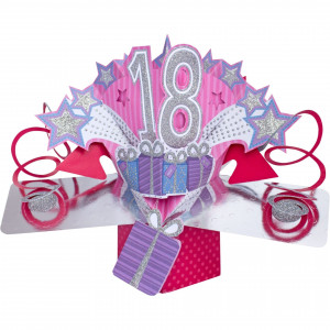 Happy Birthday 18 3D Pop Up Card
