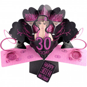 Happy Birthday 30 3D Pop Up Card 1 Happy Birthday 30 3D Pop Up Card - Image 1