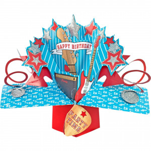 Guitars 3D Pop Up Birthday Card