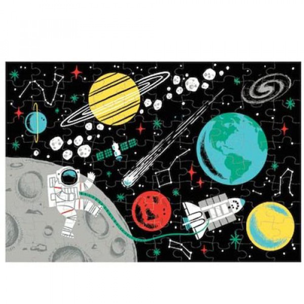 Outer Space Glow In The Dark Puzzle 1 2 17 - HTUK Gifts