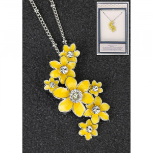 Radiant Daffodil Cluster Necklace