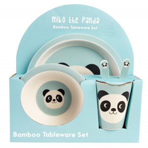 Miko the Panda Bamboo Tableware 5 Piece Set