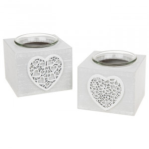 Provence Outline Single Tealight Holder Set Of 2 1 Provence Outline Single Tealight Holder Set Of 2 - Image 1