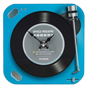 Space Raiders Record Player Clock
