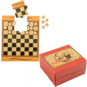 Mini Vintage Draughts Game