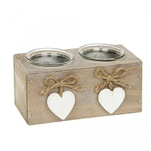 Provence Heart Double Tealight Holder
