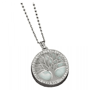 Silver Plated Amazonite Tree of Life Necklace