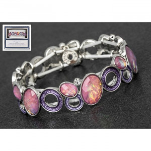 Circles Moonstones Bracelet Lilac