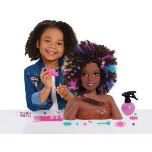 Barbie Sparkle Deluxe Styling Head with Afro Hair - Image 2