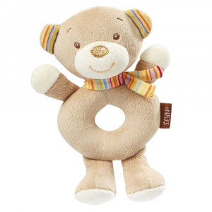 Fehn Soft Ring Rattle Teddy 1 Fehn Soft Ring Rattle Teddy - Image 1