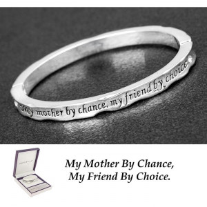Silver Plated Hinged Mother by Chance Bangle