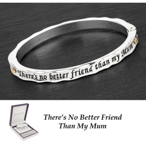 Silver Plated 2 Tone Hinged Mum Friend Bangle