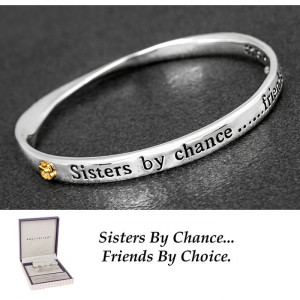 Silver Plated 2 Tone Bangle Sisters by Chance