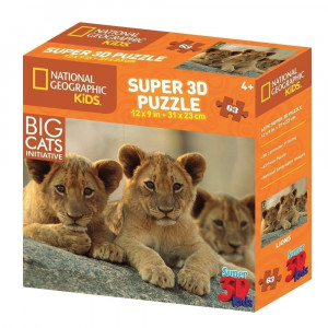 National Geographic Kids Super African Lions and Lion Cubs 3D Puzzle
