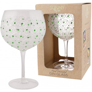 Sunny By Sue Gin Glass Glitter & Green Whirl