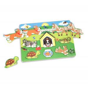Melissa & Doug Pets Wooden Peg Puzzle (8 pcs) 3 Melissa & Doug Pets Wooden Peg Puzzle (8 pcs) - Image 2