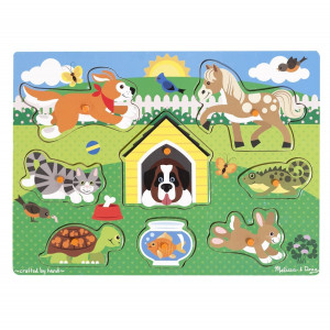 Melissa & Doug Pets Wooden Peg Puzzle (8 pcs)