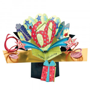 60th Birthday Gifts 3D Pop Up Card