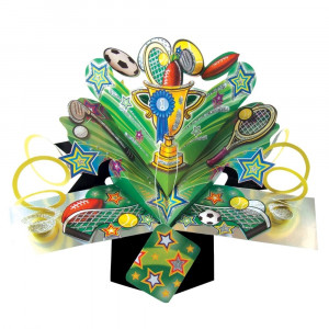 Sports Icons 3D Pop Up Birthday Card