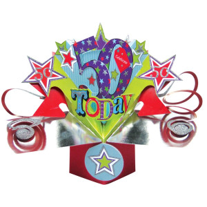 50 Today 3D Pop Up Birthday Card
