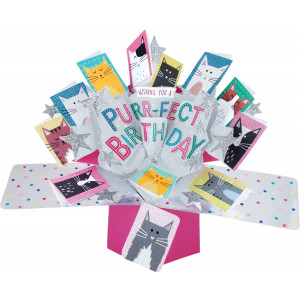 Purr-fect Birthday Cats Pop Up Birthday Card