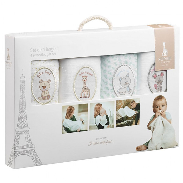 Sophie-la-girafe-Set-of-4-Muslins-hhhhh.jpg Sophie la girafe Set of 4 Muslins hhhhh - HTUK Gifts