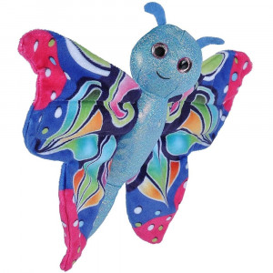 Wild Republic Huggers Blue Butterfly Slap Bracelet Soft Toy