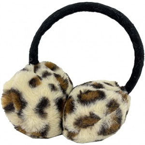 Girls In Plush Leopard Earmuffs