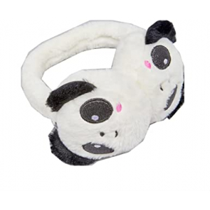 Girls In Plush Panda Earmuffs
