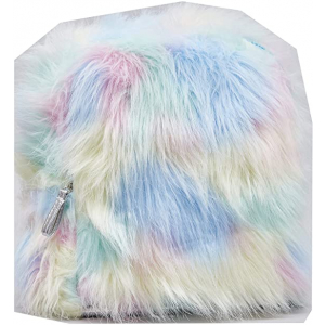 Girls Faux Fur Cute Plush Backpack - Image 3