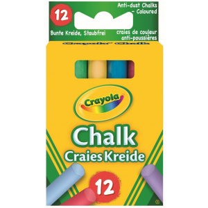 Anti Dust Colour Chalk (12 Pack)