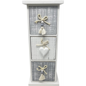 Wooden Storage Drawers Three Drawer Chest Cool Grey