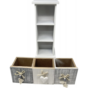 Wooden Storage Drawers Three Drawer Chest Cool Grey 5 Wooden Storage Drawers Three Drawer Chest Cool Grey - Image 2