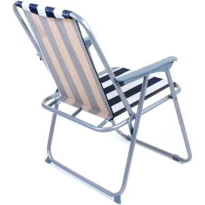 Folding Beach Chair (Blue/White) - Image 3