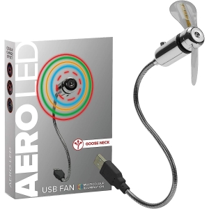 USB Fan With Multicoloured LED Lighting Effects