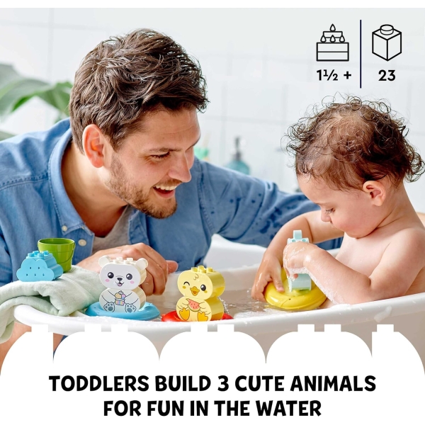 Lego DUPLO Bath Time Fun Floating Animal Train, Bath Toy for Babies and Toddlers 4 bath 2 - HTUK Gifts