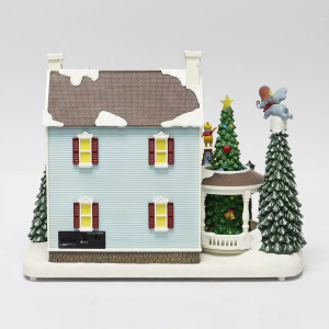 Disney Animated Christmas Holiday House Table Top Ornament with LED Lights & Sounds 11.7 Inch (29.8cm) - Image 5