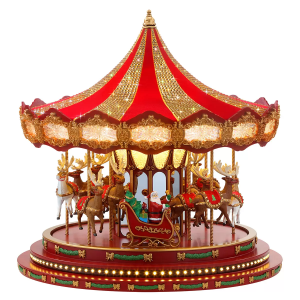 17 Inch (43.1cm) Marquee Deluxe Christmas Carousel with 240 LED Lights and Sounds - Image 2
