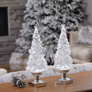 glitter tree lamps