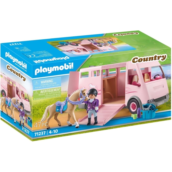 Country Horse Transporter toys, fun imaginative role play, playset for children ages 4+ 4 horse 2 - HTUK Gifts