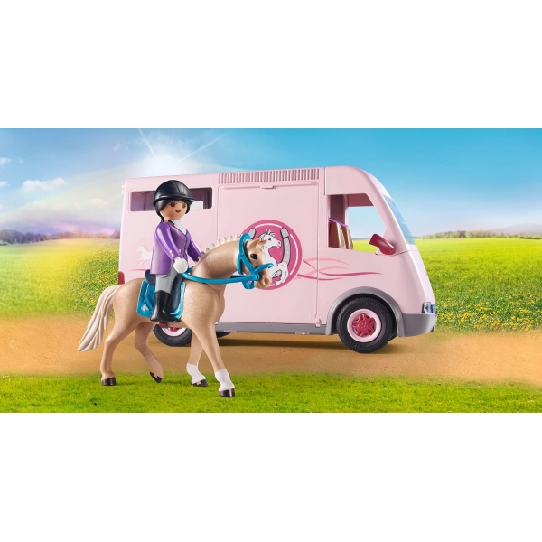 Country Horse Transporter toys, fun imaginative role play, playset for children ages 4+ 6 horse 7 - HTUK Gifts