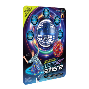 Wonder Sphere Spinner Ball with LED Lights Red - Image 2