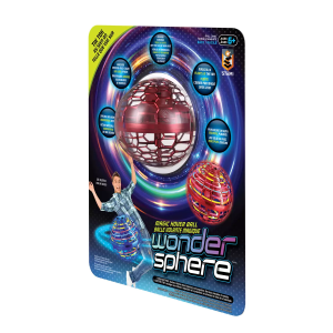Wonder Sphere Spinner Ball with LED Lights Red - Image 5
