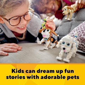 Lego Creator 3 in 1 Adorable Dogs Set with Dachshund, Pug, Animal Building Toy for Kids 12 Lego Creator 3 in 1 Adorable Dogs Set with Dachshund, Pug, Animal Building Toy for Kids - Image 5