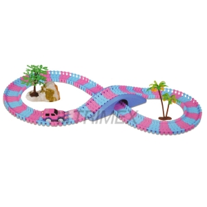 Flexible Battery Operated Pink Track Set 154 Pcs - Image 2