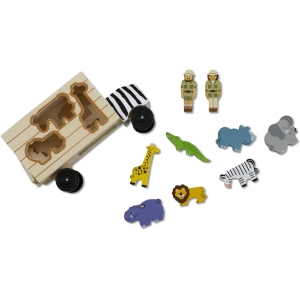 Melissa & Doug Wooden Shape Sorter Rescue Truck with Zoo & Safari Animals Toys for Kids, Wooden Puzzles for 2+ Year Olds 18 Melissa & Doug Wooden Shape Sorter Rescue Truck with Zoo & Safari Animals Toys for Kids, Wooden Puzzles for 2+ Year Olds - Image 8