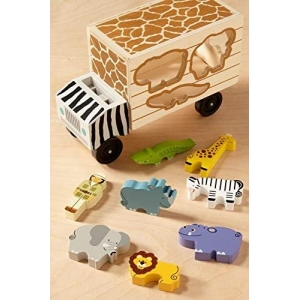 Melissa & Doug Wooden Shape Sorter Rescue Truck with Zoo & Safari Animals Toys for Kids, Wooden Puzzles for 2+ Year Olds 17 Melissa & Doug Wooden Shape Sorter Rescue Truck with Zoo & Safari Animals Toys for Kids, Wooden Puzzles for 2+ Year Olds - Image 7