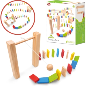 Wooden Domino Race 200-piece Toy Set - Image 3